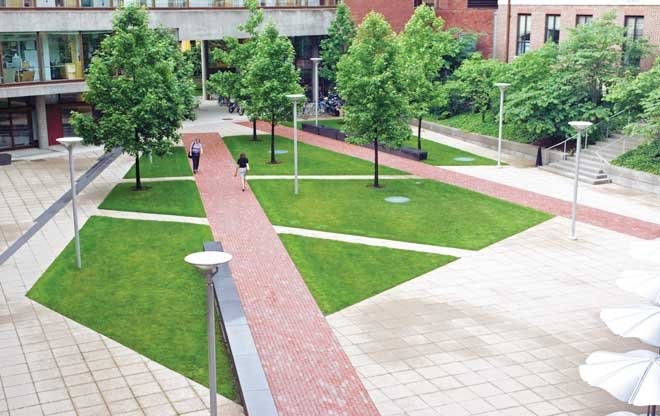 courtyards and pathways