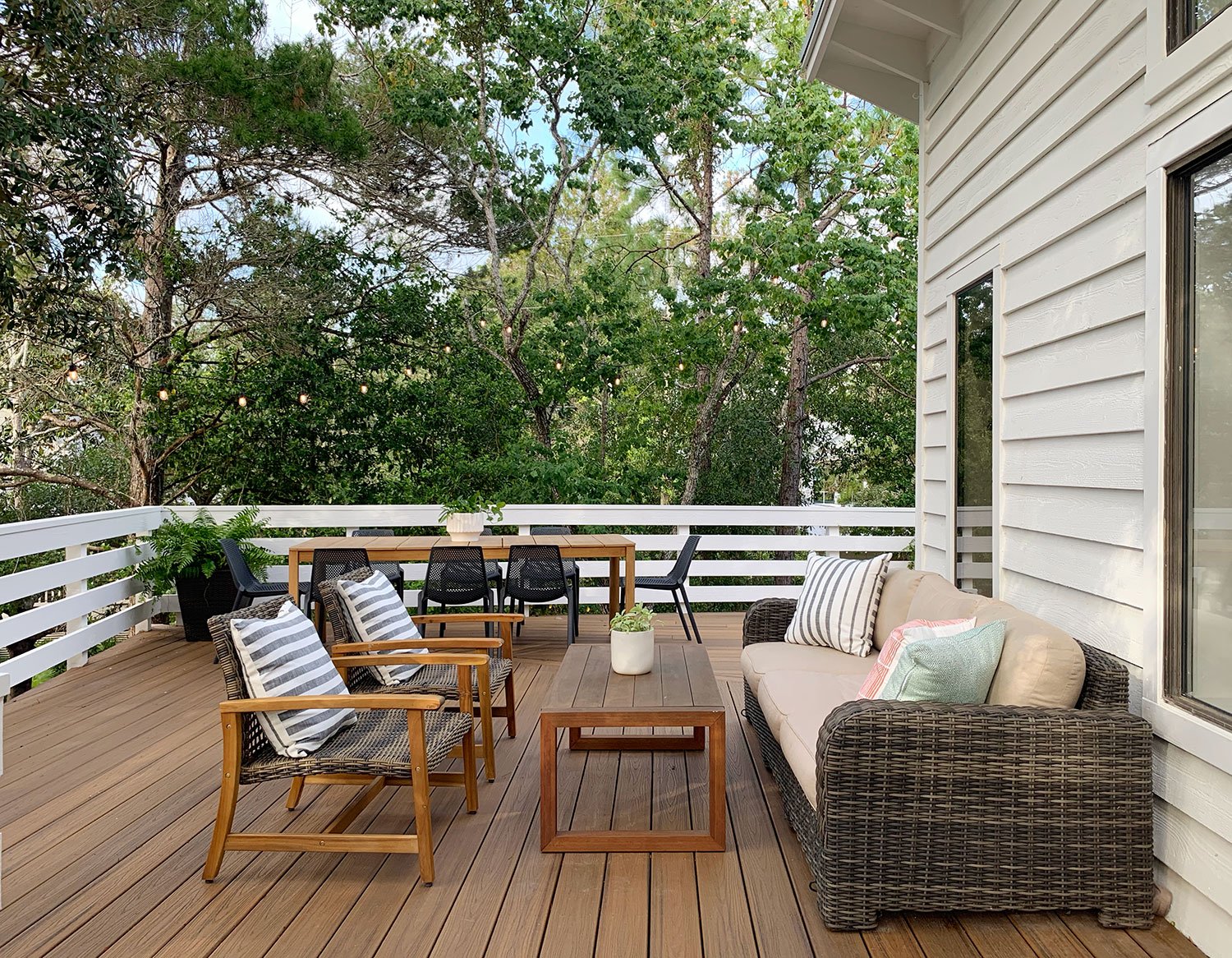 Villa Landscape Design Services florida deck seating dining full