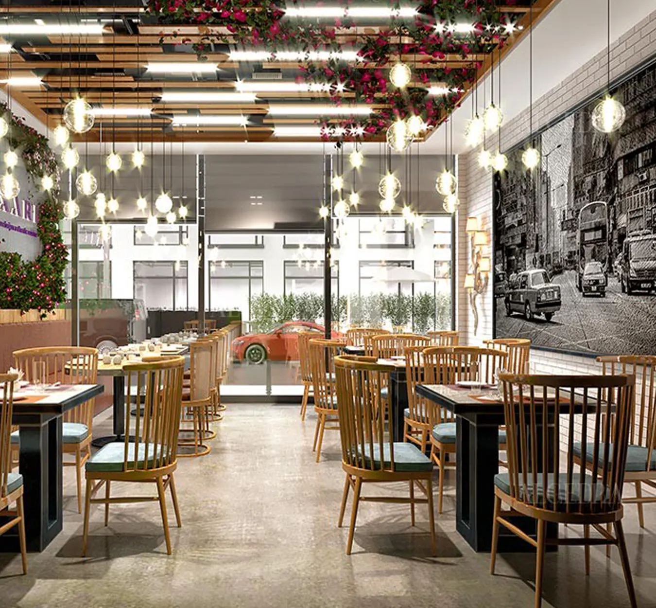 restaurant and café interiors